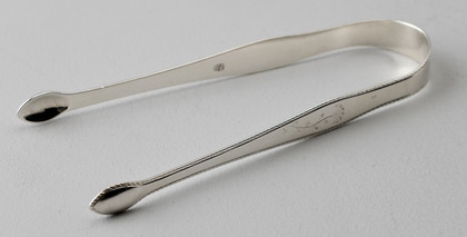 Hester Bateman Adam Style Silver Sugar Tongs